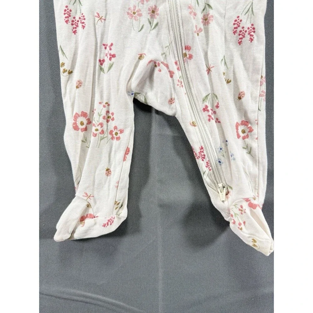 Carters Babygirl Floral Zip Up One Piece Pajama Size 6m